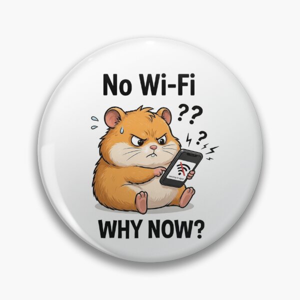 Item preview, Angry Hamster Meme: No Wi-Fi Signal Funny Phone Moment designed and sold by Kiinaaa.