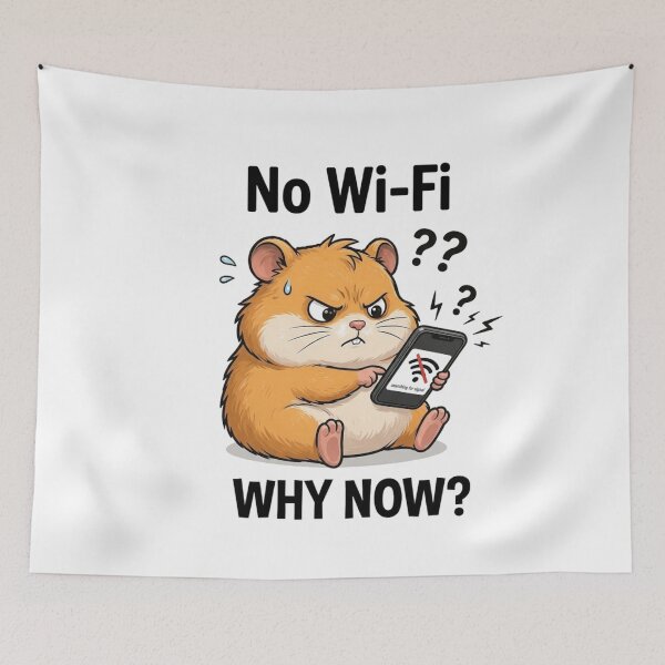 Item preview, Angry Hamster Meme: No Wi-Fi Signal Funny Phone Moment designed and sold by Kiinaaa.