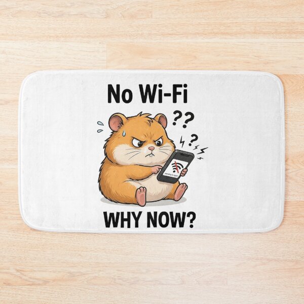 Item preview, Angry Hamster Meme: No Wi-Fi Signal Funny Phone Moment designed and sold by Kiinaaa.