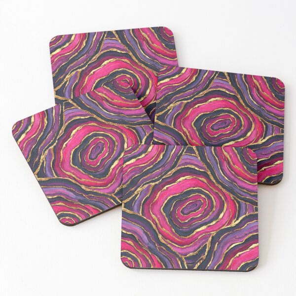 Item preview, Vibrant Magenta Painted Agate Abstract designed and sold by arteresting-art.