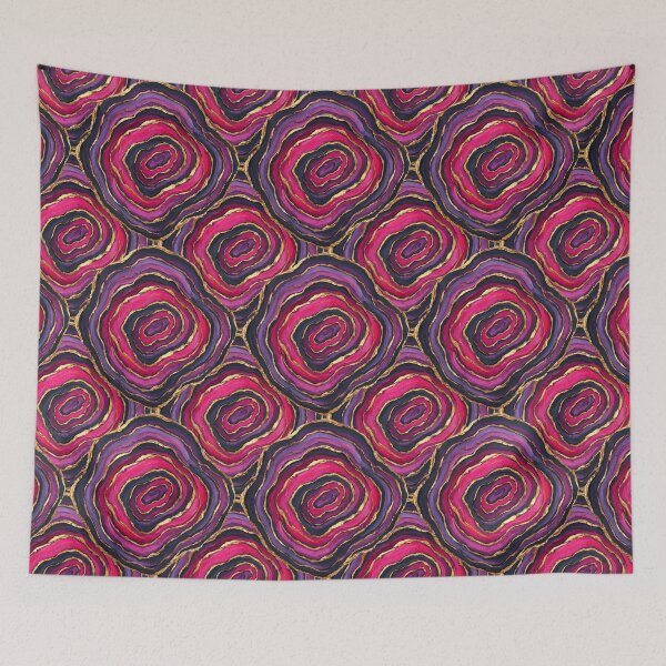 Item preview, Vibrant Magenta Painted Agate Abstract designed and sold by arteresting-art.