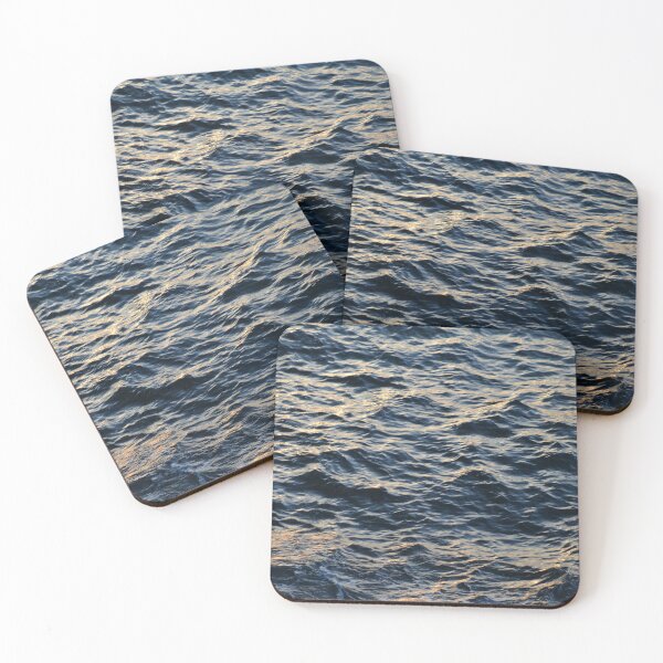 Item preview, Sunlit Pacific Ocean Waves at Sunset Glow designed and sold by MiraNadaPrints.