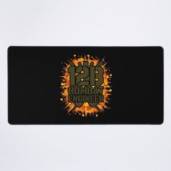 Item preview, 12B Combat Engineer — Classic Military Stencil Shovel Emblem U.S. Army MOS Graphic Black Outline Massive Explosion designed and sold by GFamilyC.