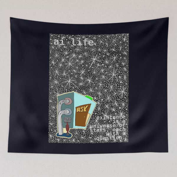 Item preview, ai life - existence is a universe of stars, each with a question. designed and sold by LittleGreyMan2026.