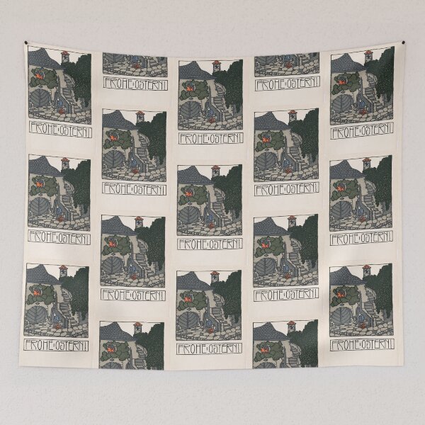 Item preview, Vintage Art Nouveau Easter postcard published by the Wiener Werkstätte. designed and sold by stevepaint.