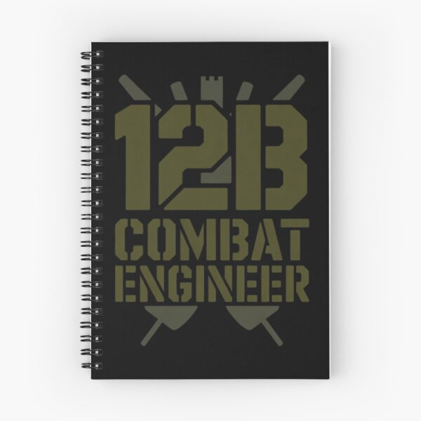 Item preview, 12B Combat Engineer — Classic Military Stencil Shovel Emblem U.S. Army MOS Graphic Black Outline designed and sold by GFamilyC.