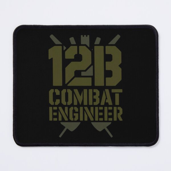 Item preview, 12B Combat Engineer — Classic Military Stencil Shovel Emblem U.S. Army MOS Graphic Black Outline designed and sold by GFamilyC.