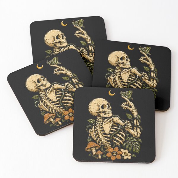 Item preview, Skeleton with Butterfly and Nature Elements Halloween designed and sold by rafaeltto.