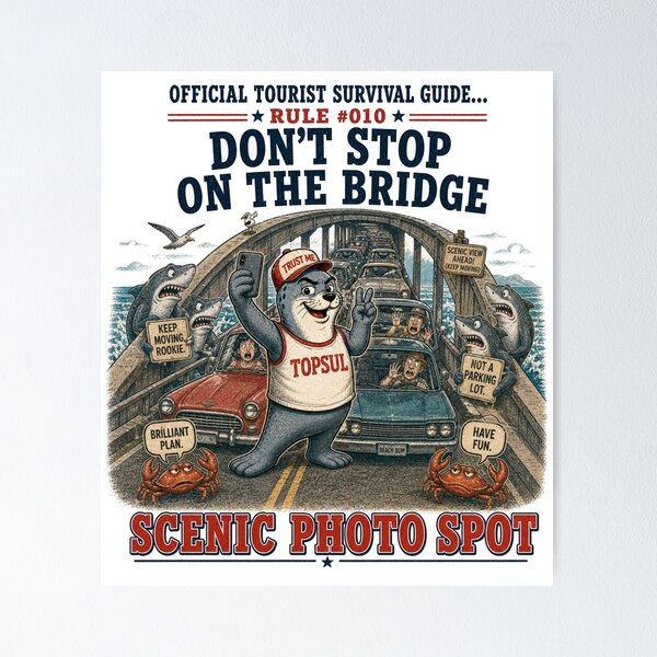 Item preview, Official Tourist Survival Guide - Scenic Photo Spot designed and sold by Pepper's Ink & Stitch.