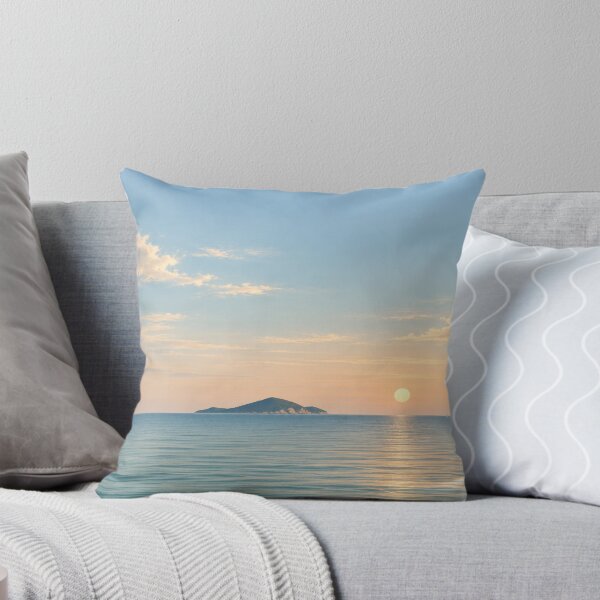 Item preview, Distant Island at Sunset | Minimalist Seascape designed and sold by Zaramodo.
