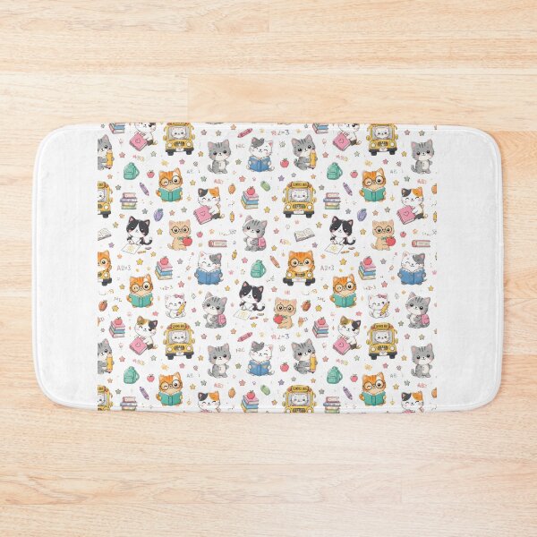 Item preview, Cute School Cats Pattern – Kawaii Cat Back to School Notebook Design designed and sold by Brain shot.