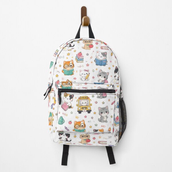 Item preview, Cute School Cats Pattern – Kawaii Cat Back to School Notebook Design designed and sold by Brain shot.