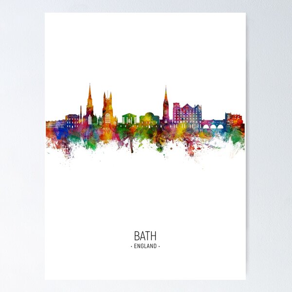 Item preview, Bath England Skyline Cityscape designed and sold by ArtPrints.