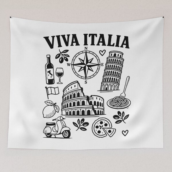Item preview, ¡Viva Italia! designed and sold by Traveldrawings.