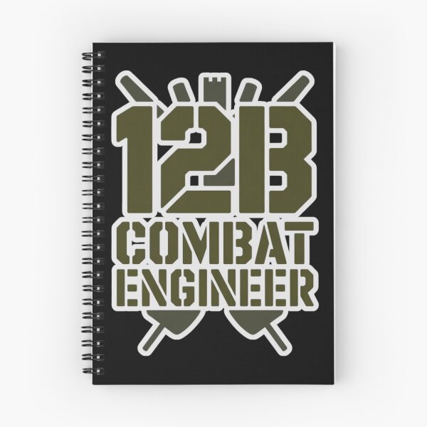 Item preview, 12B Combat Engineer — Classic Military Stencil Shovel Emblem U.S. Army MOS Graphic White Outline designed and sold by GFamilyC.