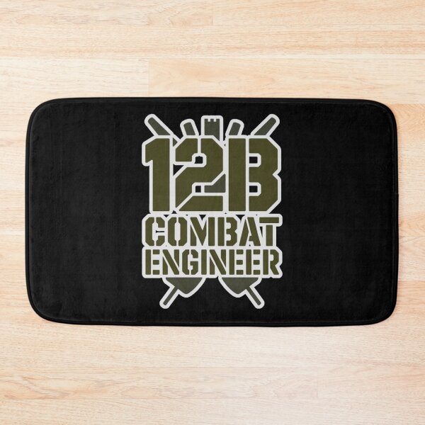 Item preview, 12B Combat Engineer — Classic Military Stencil Shovel Emblem U.S. Army MOS Graphic White Outline designed and sold by GFamilyC.