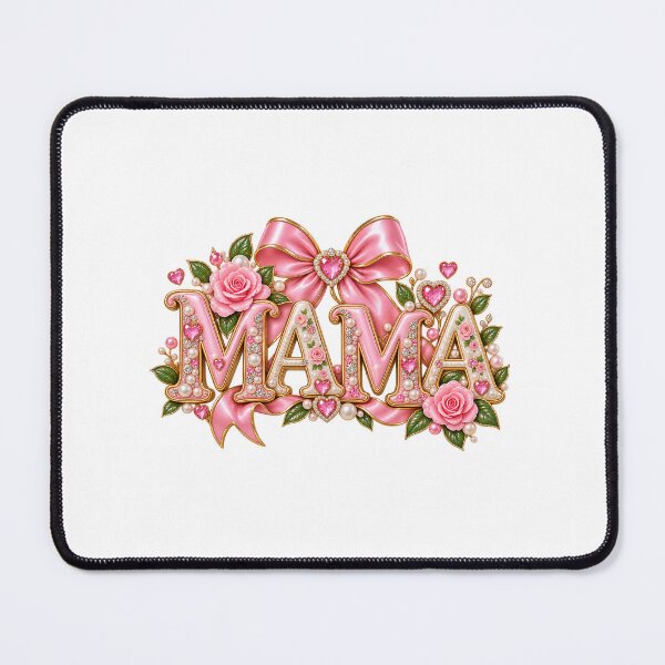 Item preview, MAMA Pink Rhinestone Pearl Floral Bow – Luxury Mother’s Day Gift designed and sold by Doaa369.