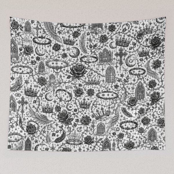 Item preview, Gothic Halo Garden — Dark Angel Doodle Pattern designed and sold by i-corp.