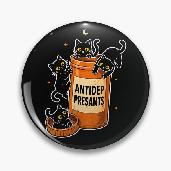 Item preview, Cute black cats with a Antidepressant design designed and sold by rafaeltto.