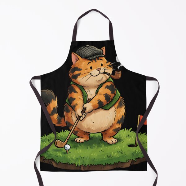 Item preview, cat playing golf designed and sold by ARabbitHole.