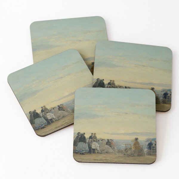 Item preview, On the Beach, Sunset by Eugène Boudin designed and sold by strawberrrylips.