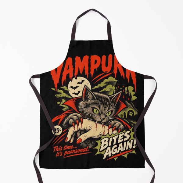 Item preview, Vampurr Bites Again Vintage Vampire Cat Halloween designed and sold by NoeValdric.