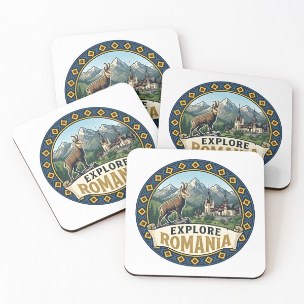 Item preview, Explore Romania Vintage Carpathian Travel Badge & Folk Art designed and sold by eihabo.