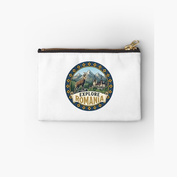 Item preview, Explore Romania Vintage Carpathian Travel Badge & Folk Art designed and sold by eihabo.