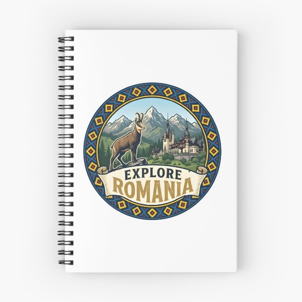 Item preview, Explore Romania Vintage Carpathian Travel Badge & Folk Art designed and sold by eihabo.