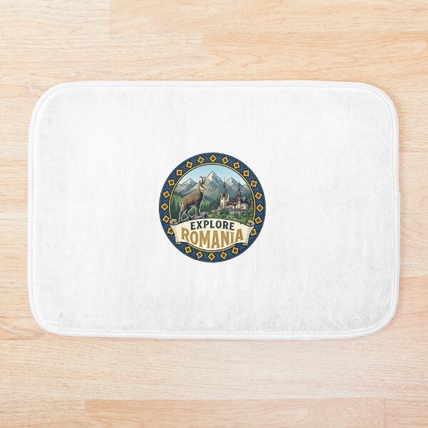 Item preview, Explore Romania Vintage Carpathian Travel Badge & Folk Art designed and sold by eihabo.