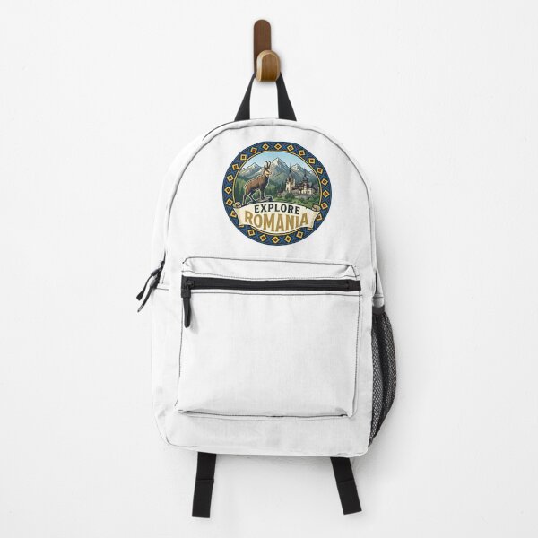 Item preview, Explore Romania Vintage Carpathian Travel Badge & Folk Art designed and sold by eihabo.