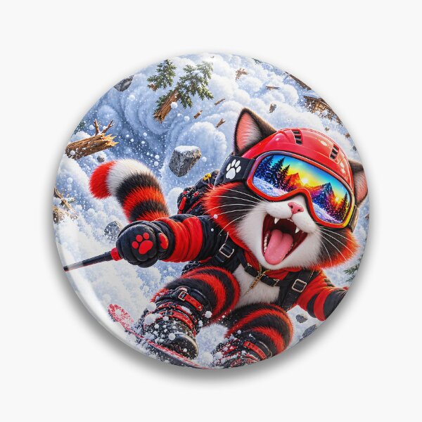 Item preview, Extreme Skiing Cat  designed and sold by ARabbitHole.