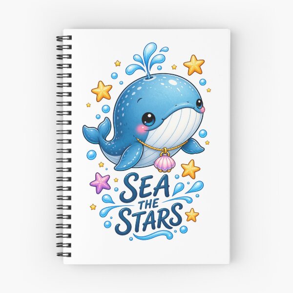 Artikelvorschau, Niedliches Wal-T-Shirt für Meeresliebhaber – Meer, Sterne, Ozean und mehr – Kawaii entworfen und verkauft von Dreamy Ocean Art.