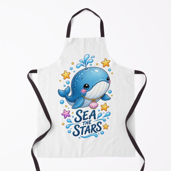 Item preview, Cute Whale Sea the Stars Ocean Lover Kawaii T-Shirt designed and sold by Dreamy Ocean Art.
