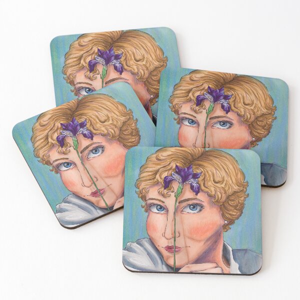 Item preview, Marie with an iris designed and sold by purpleirisbloom.