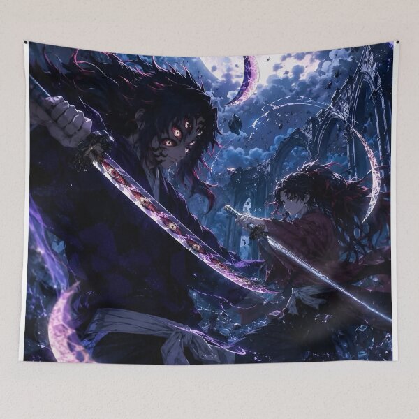 Item preview, Dark Moon Samurai Battle – Gothic Demon Warrior Fantasy Anime Art designed and sold by Dyan4.