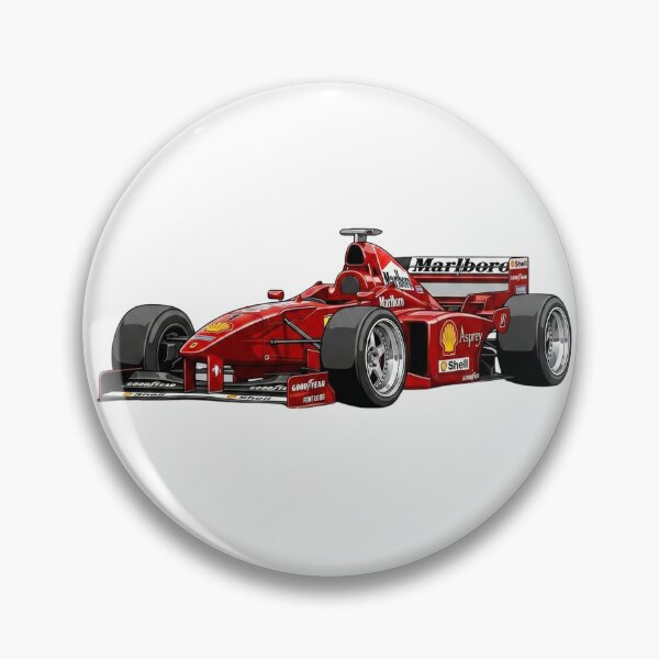 Item preview, 1997 Ferrari F310B Michael Schumacher Eddie Irvine Vintage F1 Racing Car Illustration designed and sold by Motorline44.