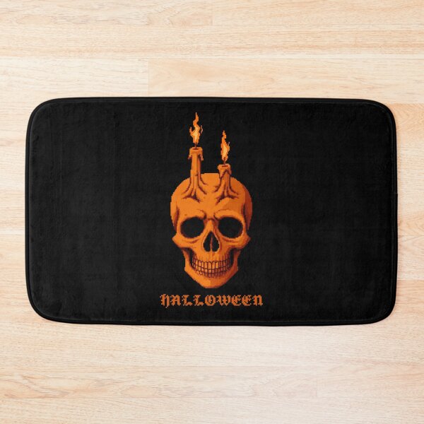 Item preview, Halloween Orange Skull and Candles Pixel Art {PIXELCORE} designed and sold by PIXELCORE-TEE.