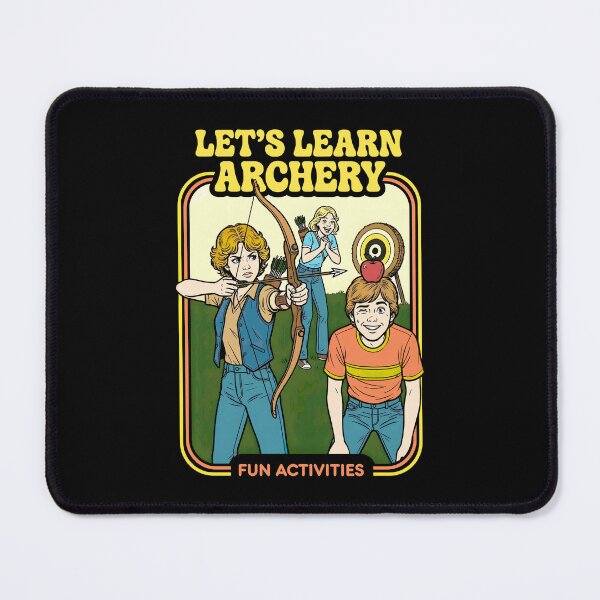 Item preview, Let's learn Archery Funny Archer Retro Activity Book Cover designed and sold by GrandeDuc.