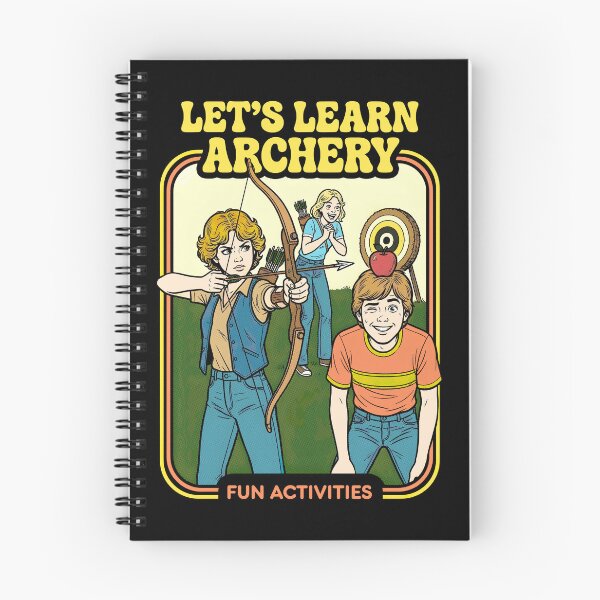 Item preview, Let's learn Archery Funny Archer Retro Activity Book Cover designed and sold by GrandeDuc.