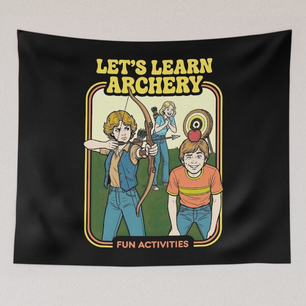 Item preview, Let's learn Archery Funny Archer Retro Activity Book Cover designed and sold by GrandeDuc.
