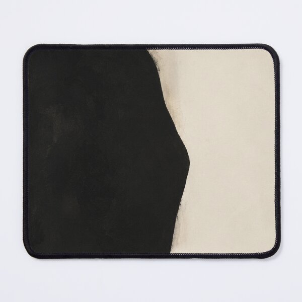 Item preview, Minimalist Black Abstract Stone Shape on Cream - Mid-Century Modern Art designed and sold by Zaramodo.