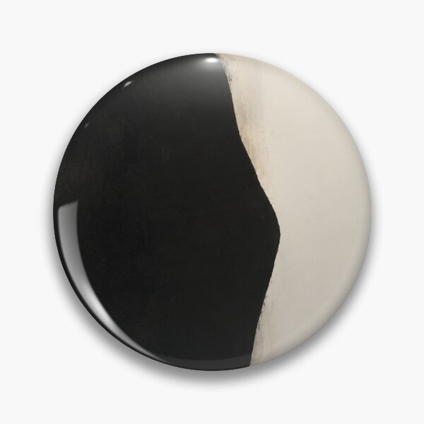 Item preview, Minimalist Black Abstract Stone Shape on Cream - Mid-Century Modern Art designed and sold by Zaramodo.