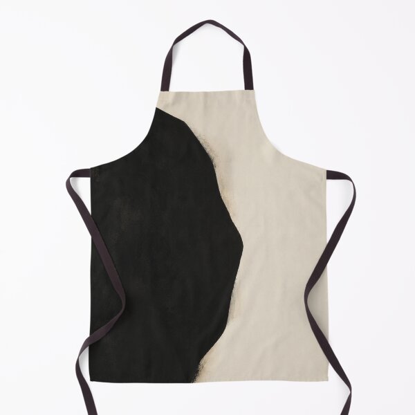 Item preview, Minimalist Black Abstract Stone Shape on Cream - Mid-Century Modern Art designed and sold by Zaramodo.