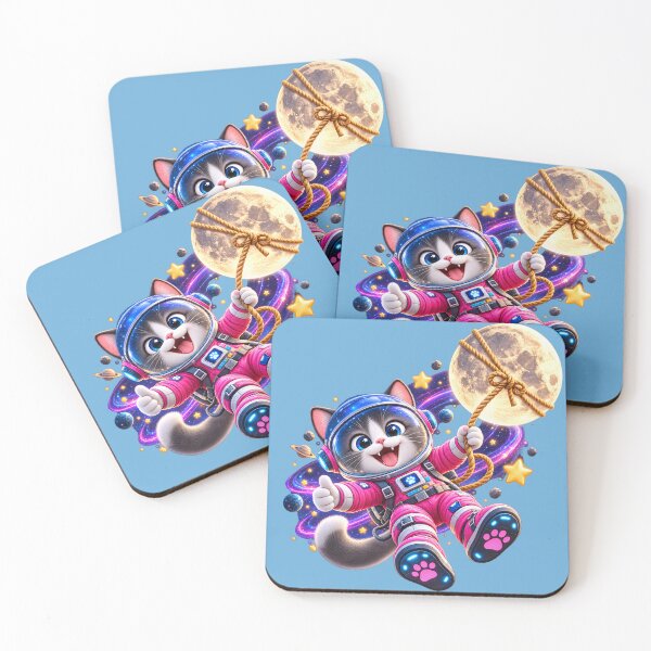 Item preview, Space Kitty Floating in a Purple Galaxy designed and sold by ARabbitHole.