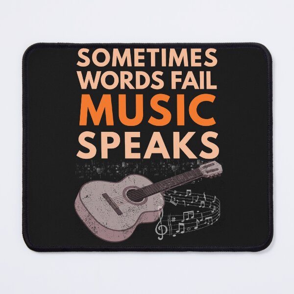 Item preview, Sometimes Words Fail Music Speaks Guitar Music Lover Shirt designed and sold by Joyful-Pixel.