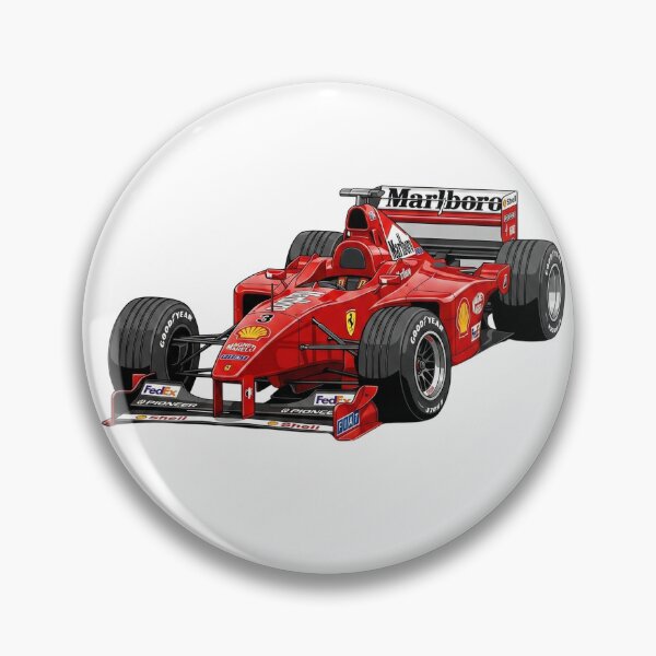 Item preview, 1998 Ferrari F300 Michael Schumacher Eddie Irvine Vintage F1 Racing Car Illustration designed and sold by Motorline44.