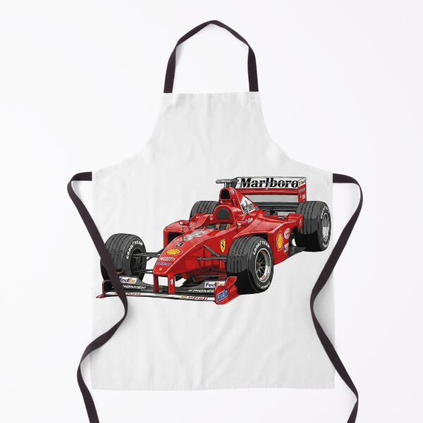 Item preview, 1998 Ferrari F300 Michael Schumacher Eddie Irvine Vintage F1 Racing Car Illustration designed and sold by Motorline44.