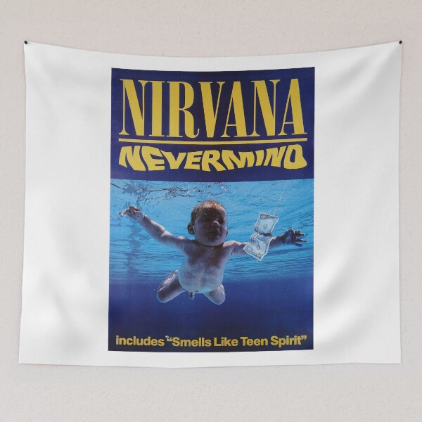 Item preview, Nirvana Nevermind Inspired Grunge Rock Music Retro 90s Design designed and sold by klisexbyu11.