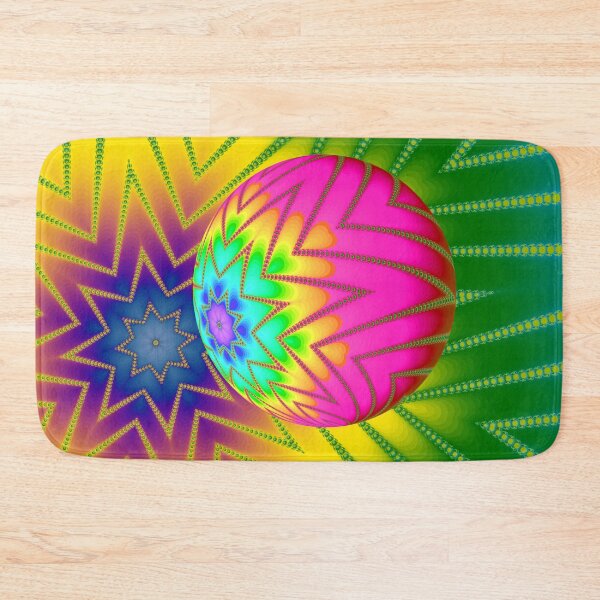Item preview, Rainbow Disco Sphere Psychedelic Starburst Fractal Art designed and sold by pinkal.